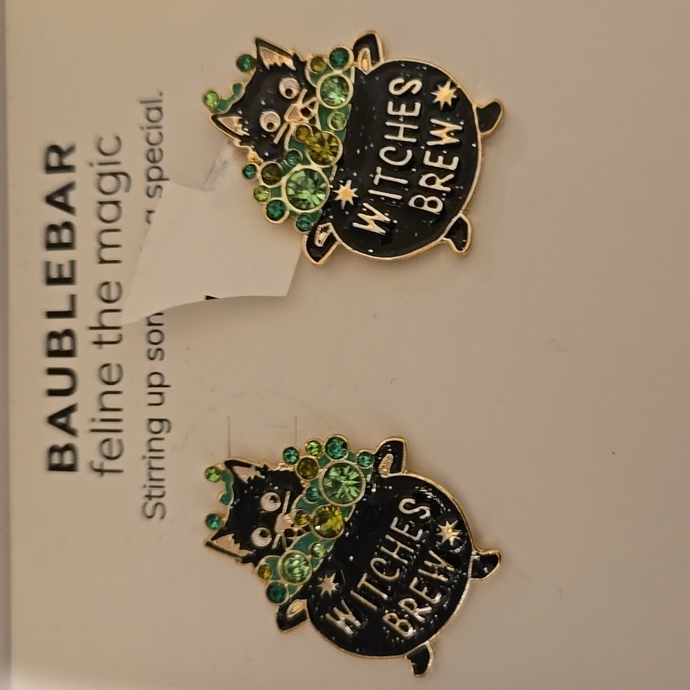BAUBLEBAR | Feline the Magic Witches Brew Halloween Earrings New - Picture 2 of 3